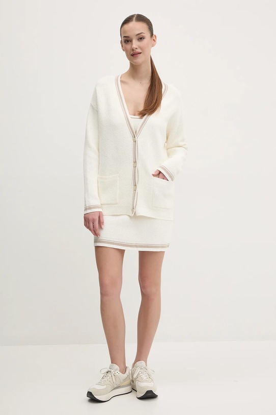 Dkny kardigan DP5R6025 beżowy SS25