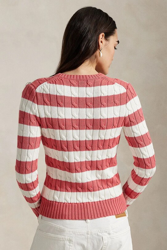 Polo Ralph Lauren pulover de bumbac 211965754 rosu SS25