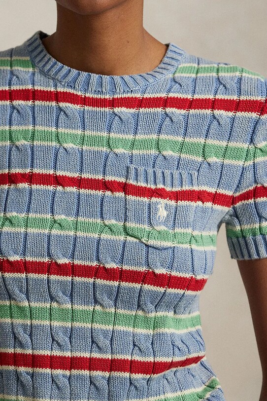 Polo Ralph Lauren pulover de bumbac albastru 211965755