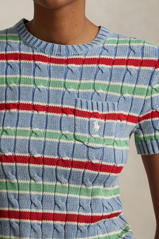 Polo Ralph Lauren sweter bawełniany niebieski 211965755