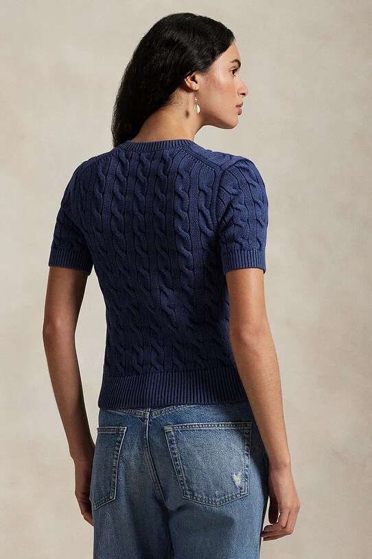 Βαμβακερή ζακέτα Polo Ralph Lauren 211965756 μπλε SS25