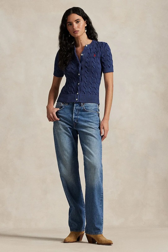 Ρούχα Βαμβακερή ζακέτα Polo Ralph Lauren 211965756 μπλε