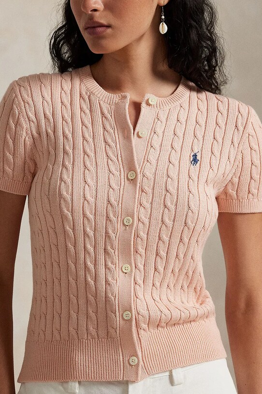 Polo Ralph Lauren cardigan din bumbac portocaliu 211965760