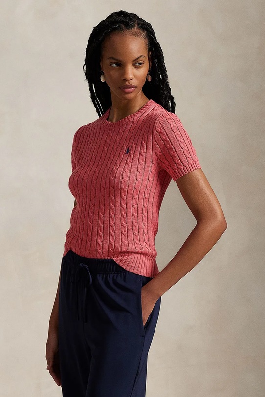 Polo Ralph Lauren sweter bawełniany bawełna czerwony 211965761