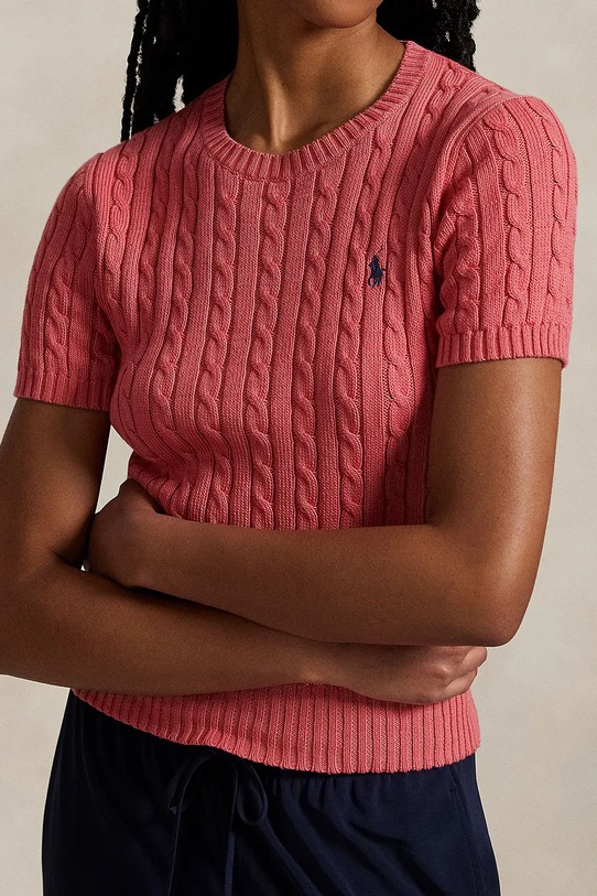 Bavlnený sveter Polo Ralph Lauren červená 211965761