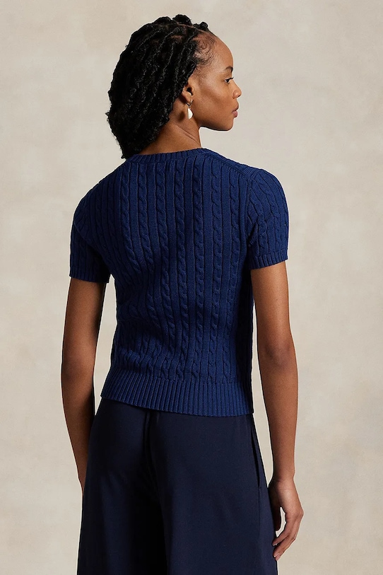 Bavlněný svetr Polo Ralph Lauren 211965761 modrá SS25