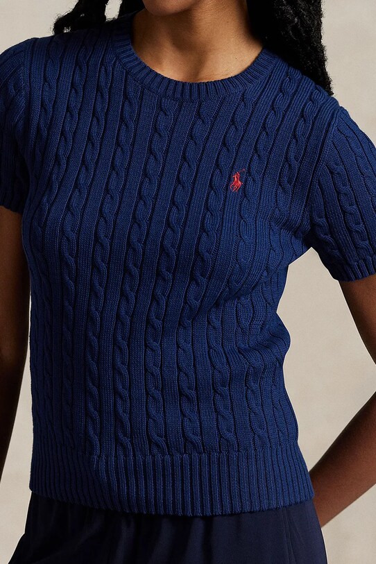 Bavlněný svetr Polo Ralph Lauren modrá 211965761