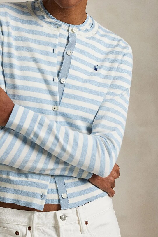 Polo Ralph Lauren cardigan din bumbac albastru 211965762