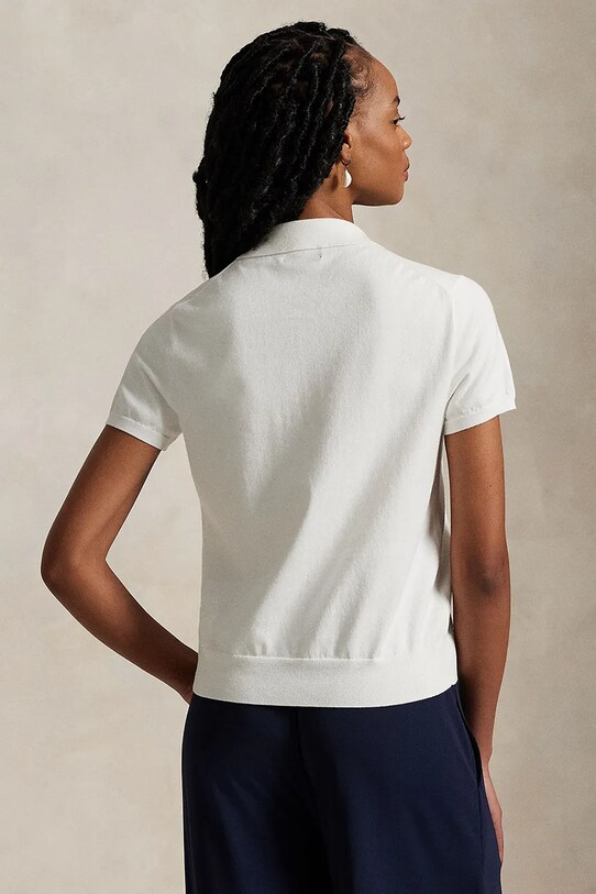 Polo Ralph Lauren cardigan din bumbac 211965764 alb SS25