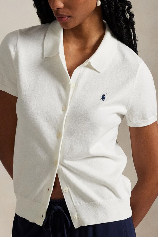 Polo Ralph Lauren cardigan din bumbac alb 211965764