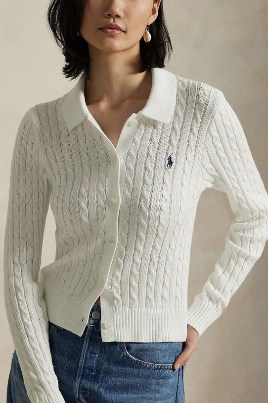 Polo Ralph Lauren cardigan bianco 211971881
