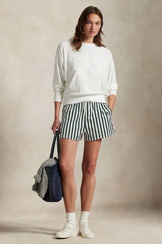 Odzież Polo Ralph Lauren sweter bawełniany Wimbledon Collection 211970430 biały