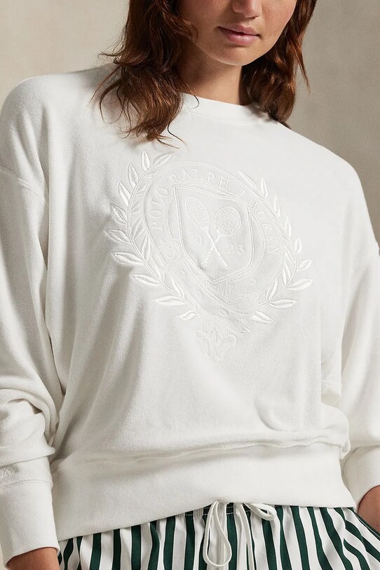 Polo Ralph Lauren sweter bawełniany Wimbledon Collection biały 211970430