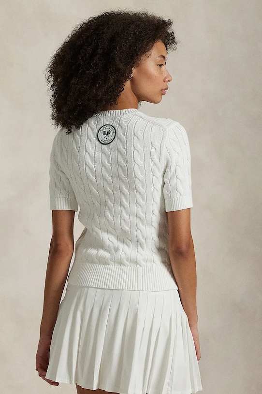 Хлопковый кардиган Polo Ralph Lauren Wimbledon Collection 211970523 белый SS25