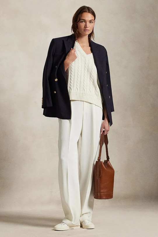 Oblačila Polo Ralph Lauren bombažen pulover Wimbledon Collection 211970525 bela