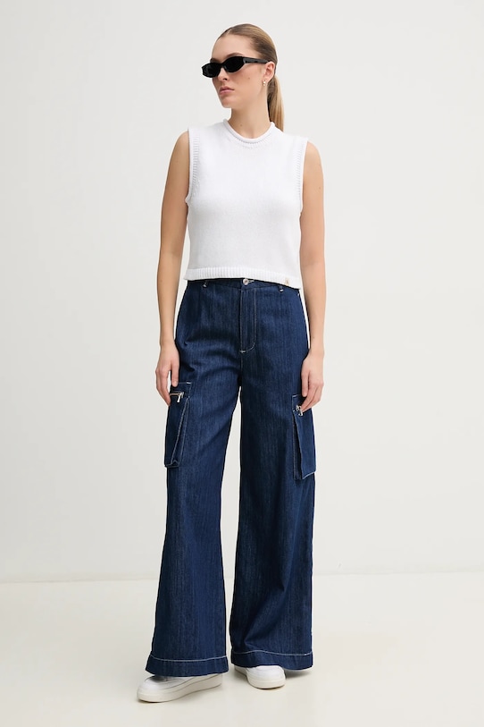 Calvin Klein Jeans kamizelka J20J225226 biały SS25