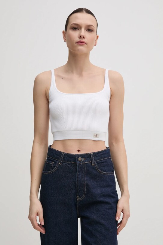 Oblečení Top Calvin Klein Jeans J20J225227 bílá