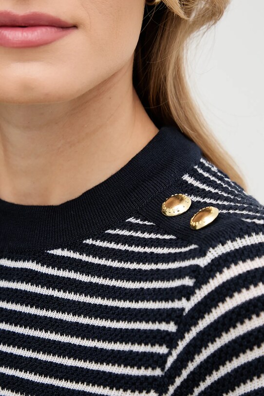 Памучен пуловер Barbour Macy LKN1498NY99 тъмносин