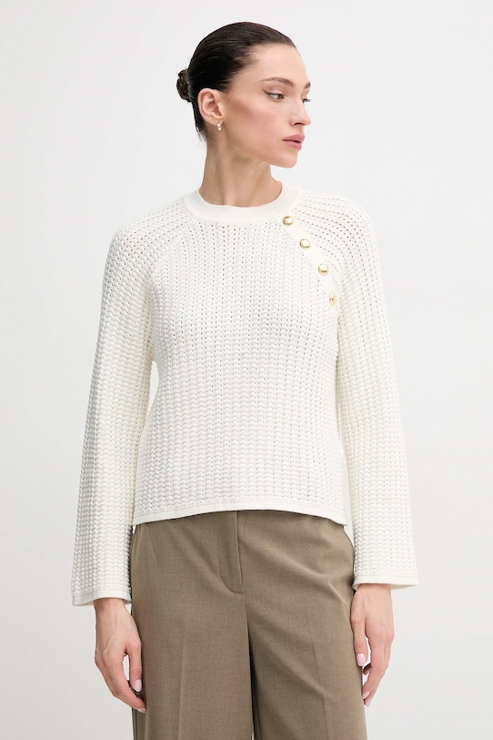 Barbour maglione in cotone Angela medio spessore beige LKN1639WH71