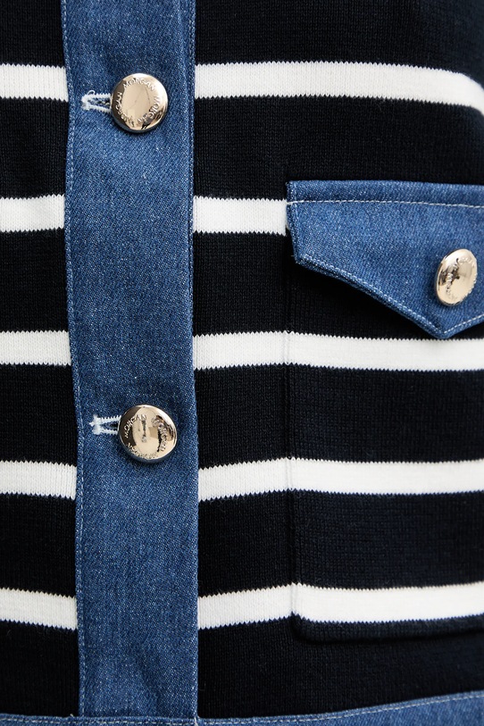 Morgan kardigan bawełniany MNAKI MNAKI granatowy