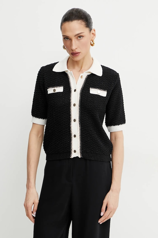 Morgan cardigan MNESSY cu modele negru MNESSY