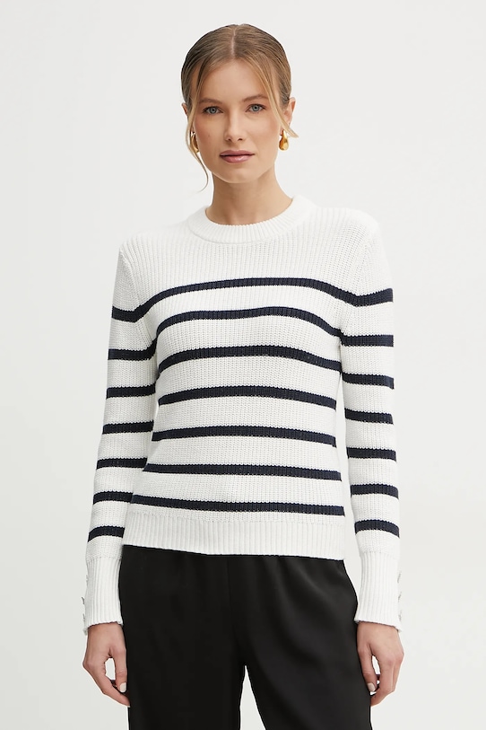 Morgan pulover MISHAK grosime medie alb MISHAK