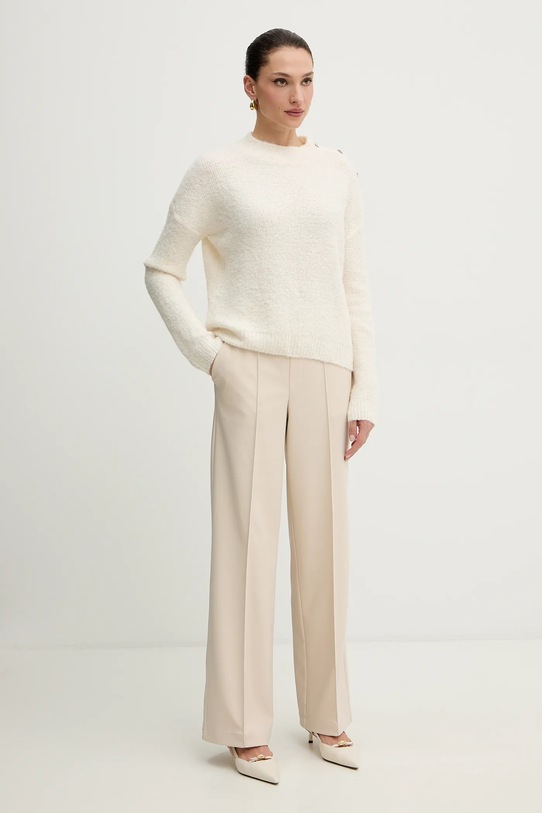 Morgan sweter z domieszką wełny MBULLE MBULLE beżowy SS26