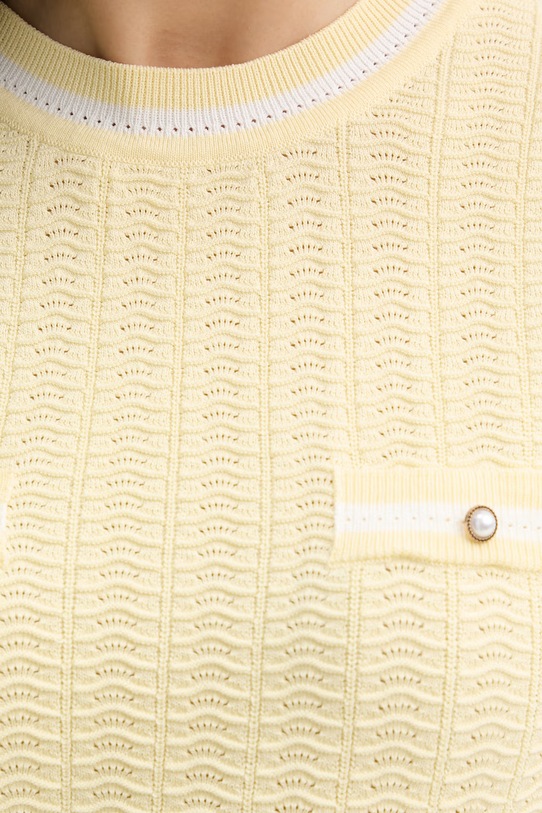 Morgan sweter damski MSEOUL MSEOUL żółty