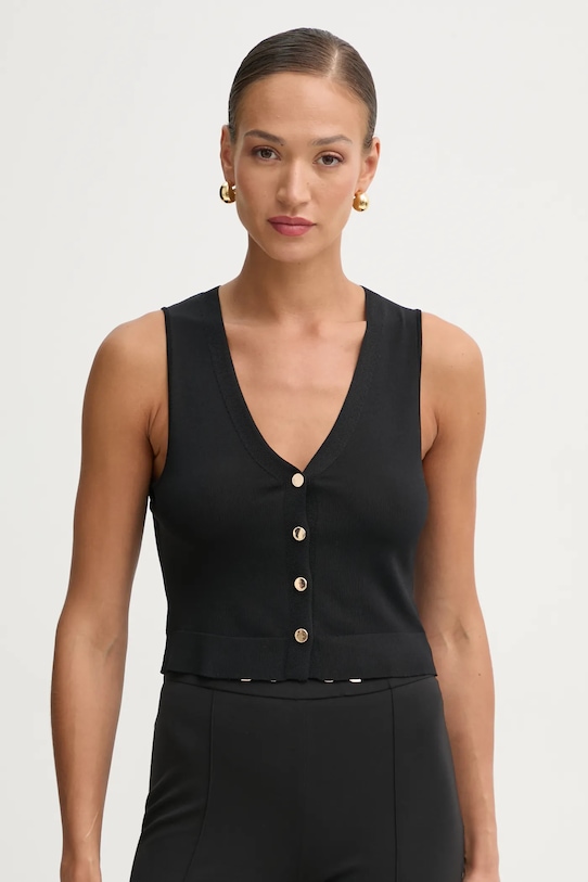 Fracomina vestă uni negru FR25SJ5011K41601