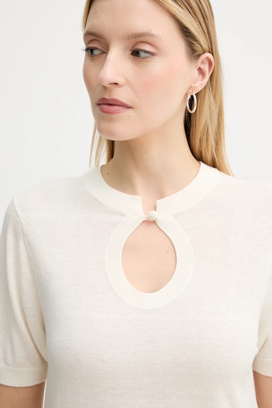 By Malene Birger sweter z domieszką wełny TALA beżowy 103209