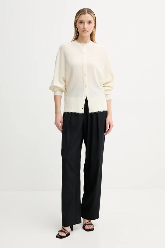 By Malene Birger cardigan din lână SAO 103337 bej SS25