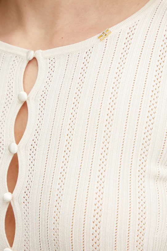 Kardigan Elisabetta Franchi MK70S52E2 bež