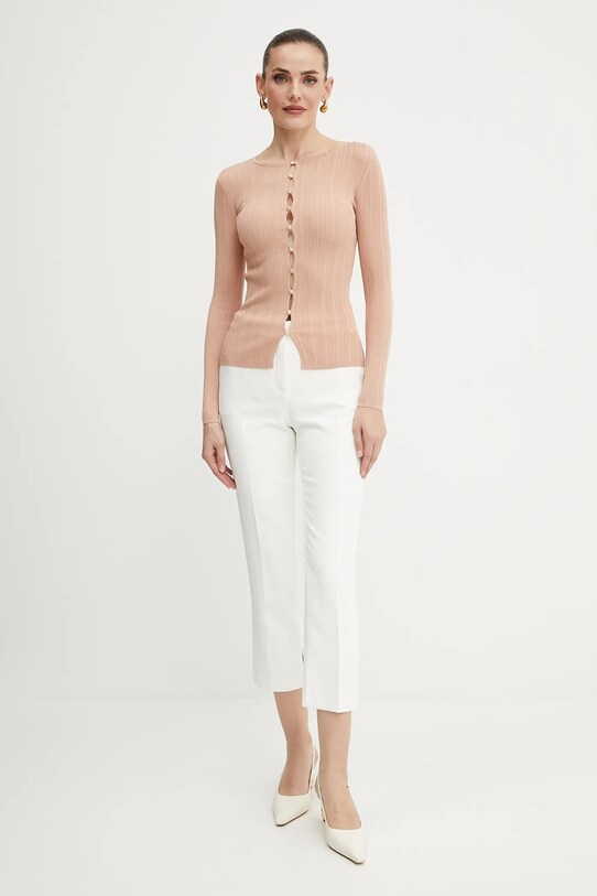 Elisabetta Franchi cardigan MK70S52E2 portocaliu SS25