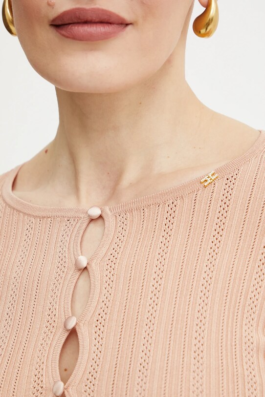 Elisabetta Franchi cardigan MK70S52E2 portocaliu