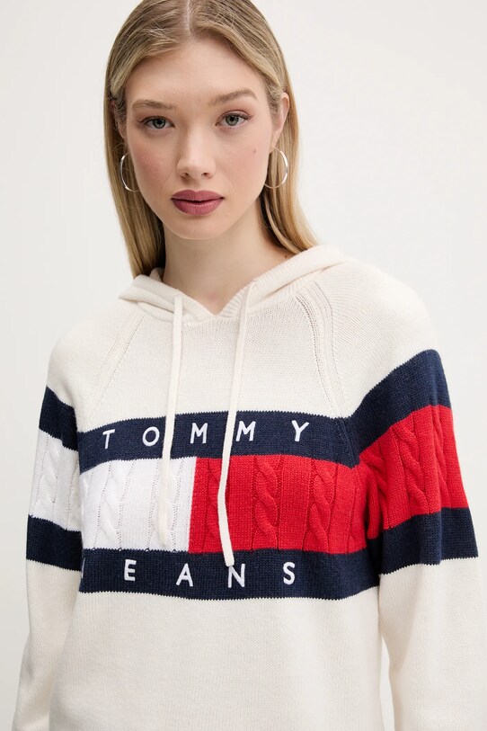 Tommy Jeans pulover bej DW0DW20250
