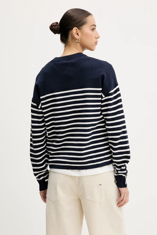 Ruházat Tommy Jeans pamut pulóver DW0DW20251 sötétkék