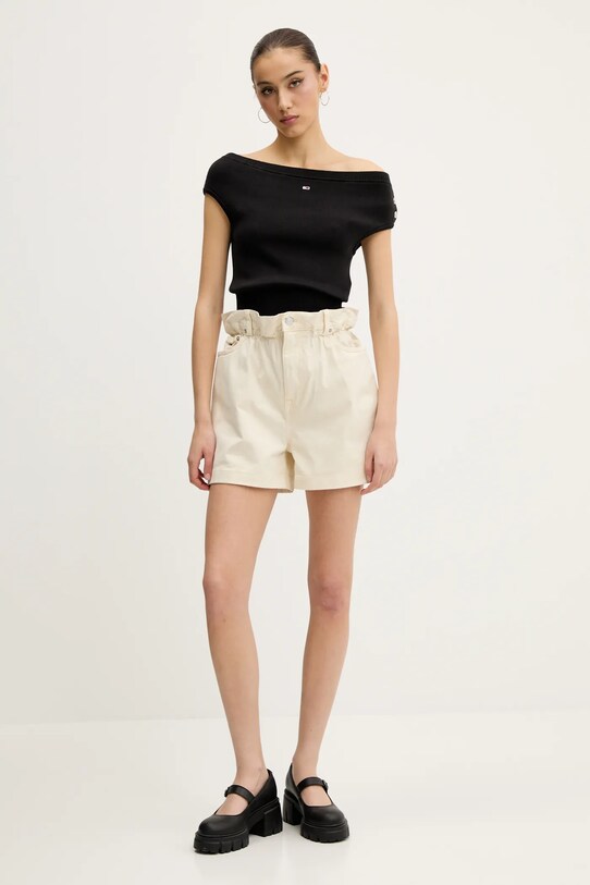 Бавовняний светр Tommy Jeans DW0DW20252 чорний SS25