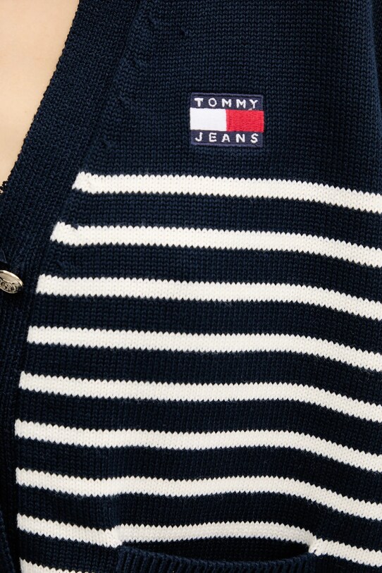 Tommy Jeans kardigan bawełniany DW0DW20257 granatowy