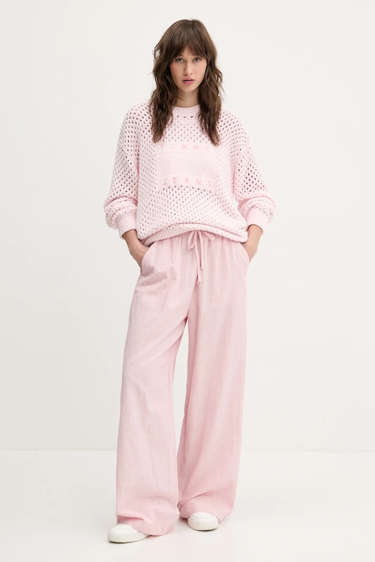 Svetr Tommy Jeans DW0DW20262 růžová SS25