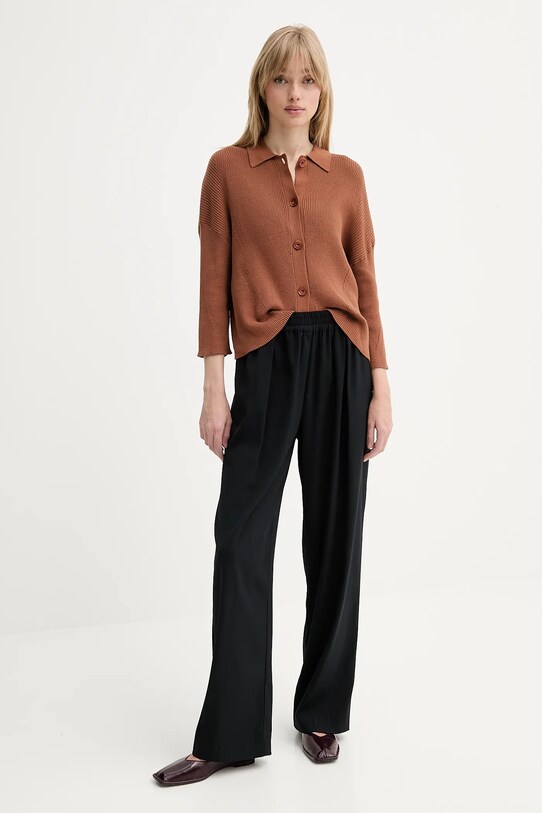 Sessun cardigan din bumbac 25209014 maro SS25