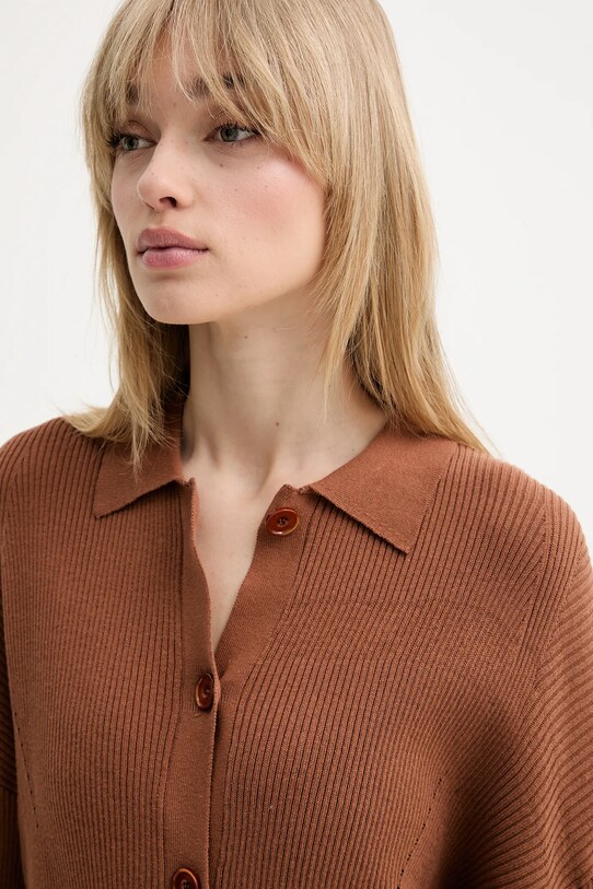 Sessun cardigan din bumbac 25209014 maro