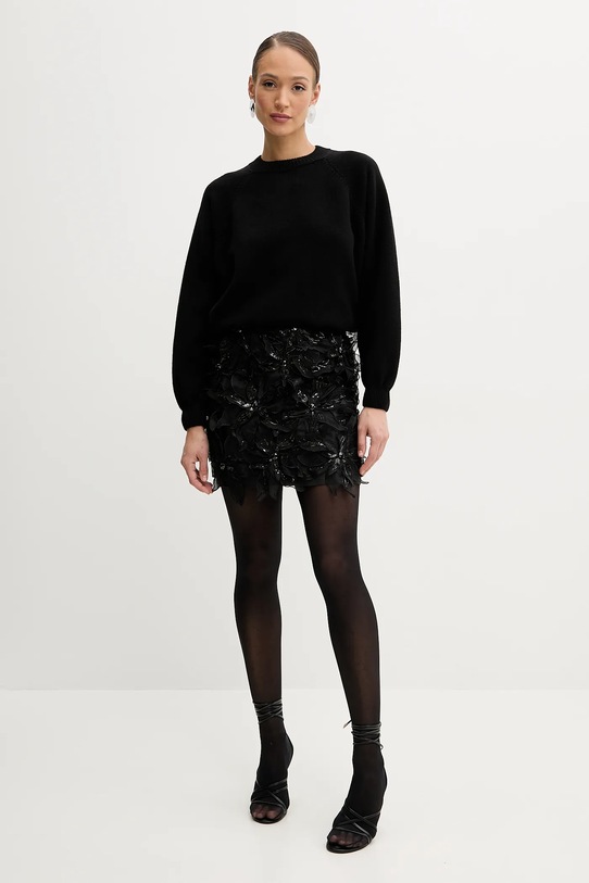 La Mania sweter wełniany CURTSY czarny SS25