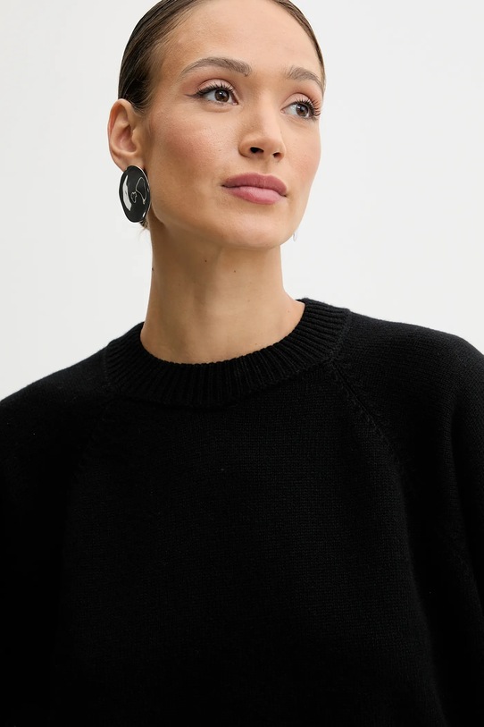 La Mania sweter wełniany czarny CURTSY