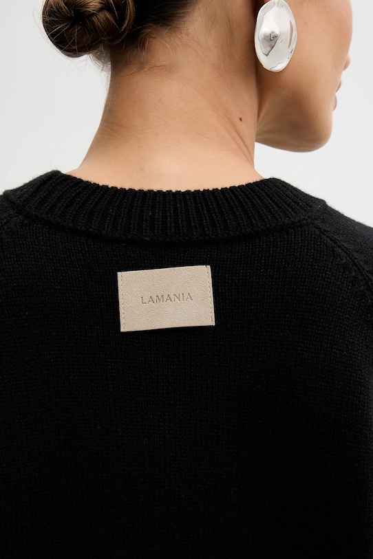 La Mania sweter wełniany CURTSY czarny