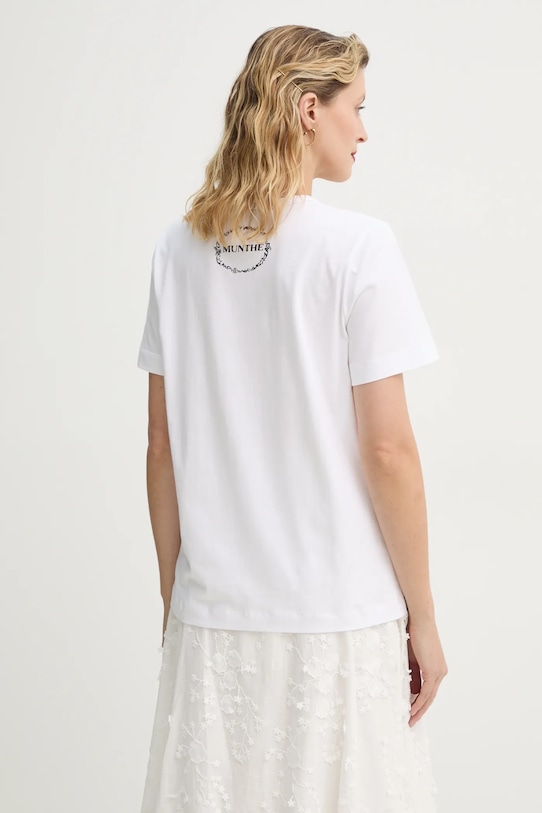 Îmbrăcăminte MUNTHE tricou din bumbac FEDELIO 251110025160 alb