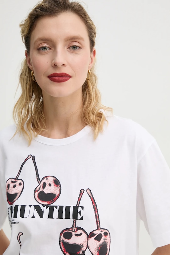 Хлопковая футболка MUNTHE FELITA белый 251110125160
