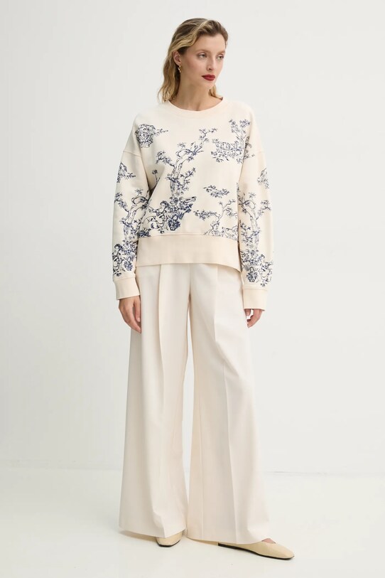 Хлопковая кофта MUNTHE FRIEDE 251111825163 бежевый SS25