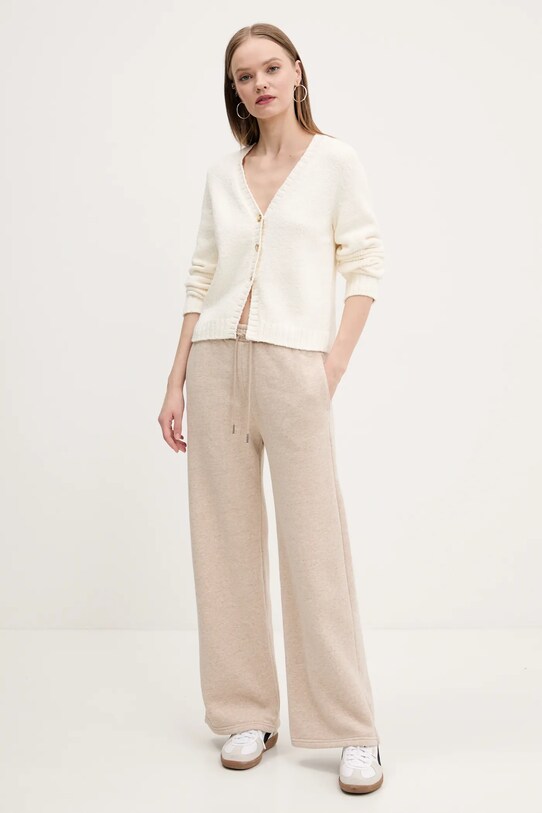 Bavlněný kardigan Abercrombie & Fitch KI150.5028.178 béžová SS25