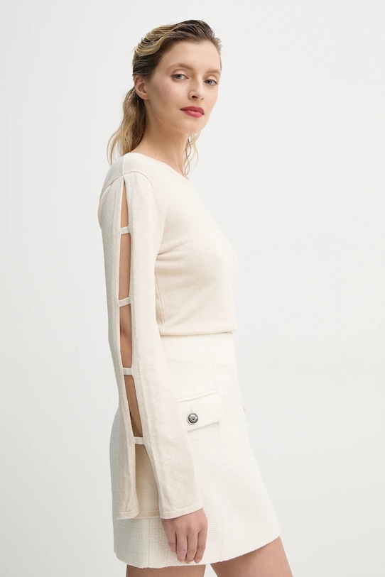 Bruuns Bazaar sweter szpic beżowy BBW4331