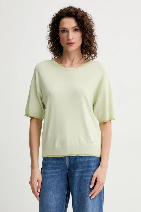 Liu Jo pulover subtiri verde WA5383.MS49I